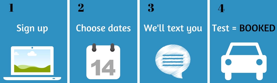 Steps for a earlier driving test
